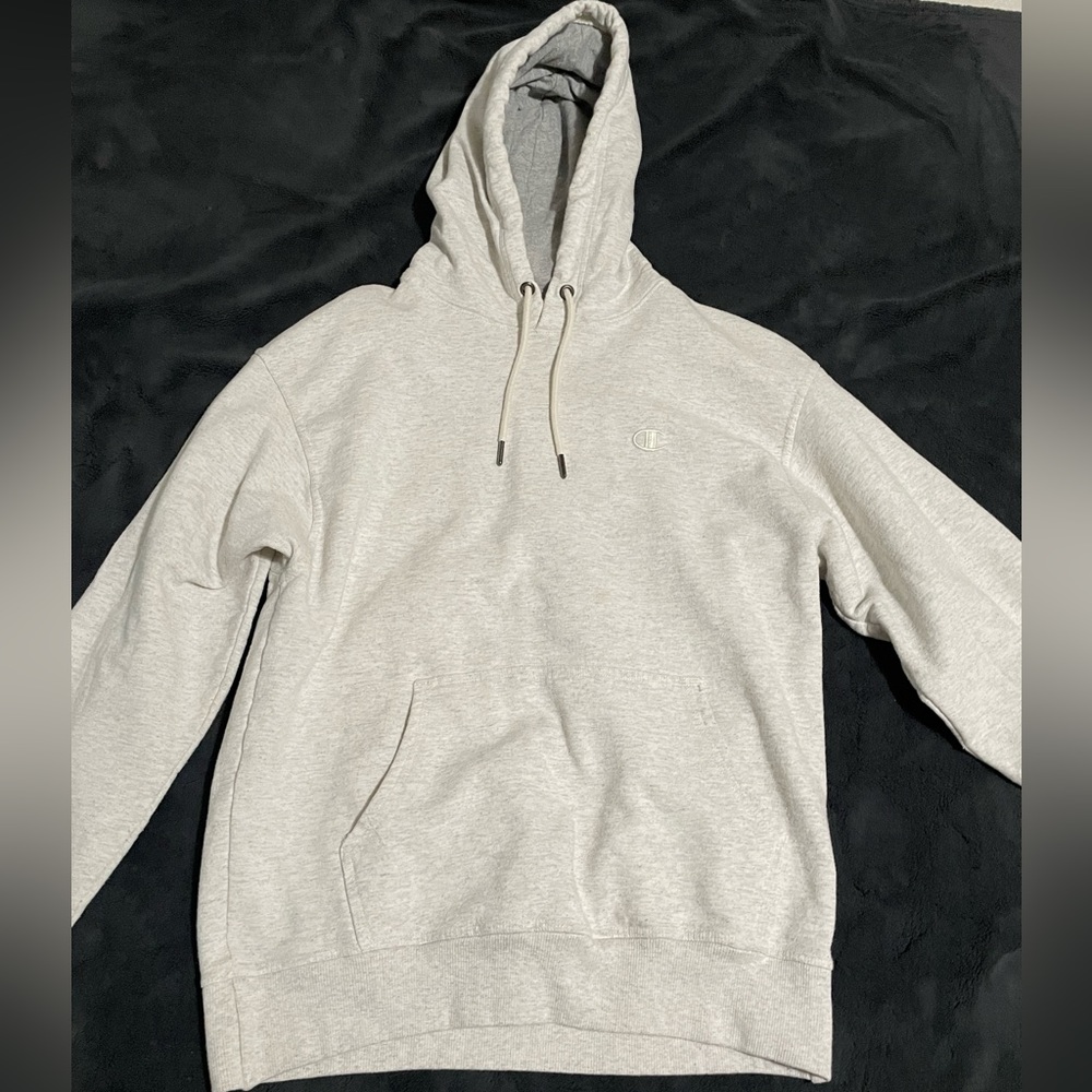 Light gray/white Champion hoodie